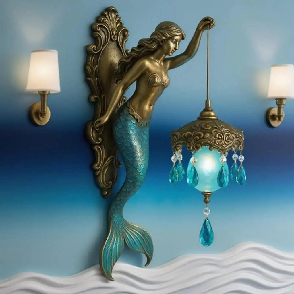 Baroque Style Mermaid Wall Lamp – Romantic Illumination for Your Home