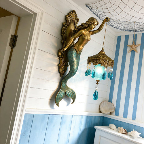 Mermaid-Themed Wall Lamp